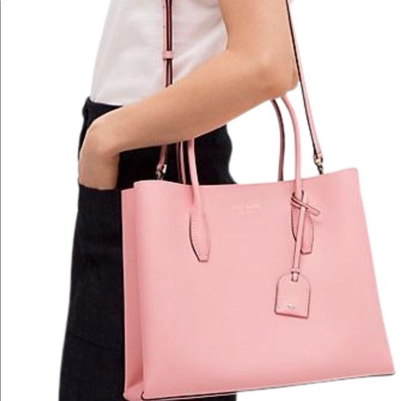 🔥🔥🔥Kate Spade Eva Breeze Pink Leather Medium Satchel Handbag - Picture 2 of 11